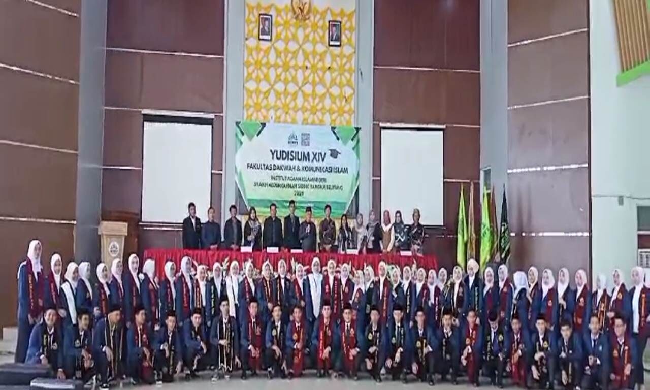 FDKI IAIN SYAIKH ABDURRAHMAN SIDDIK BANGKA BELITUNG LAKSANAKAN YUDISIUM KE-14 TERHADAP 62 CALON WISUDAWAN