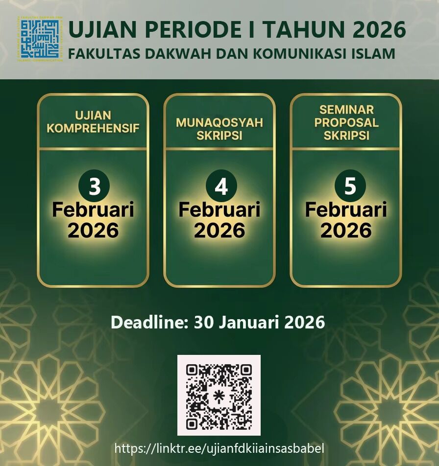 Jadwal Ujian Periode I Tahun 2026 Fakultas Dakwah dan Komunikasi Islam