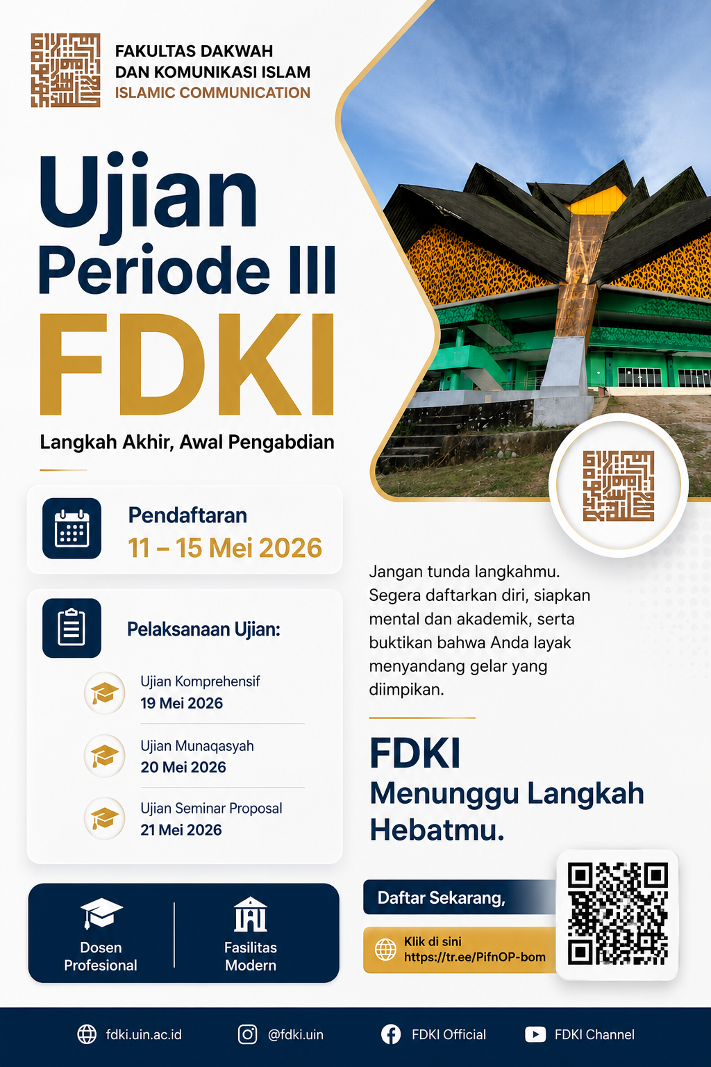 Jadwal Ujian Periode III FDKI Tahun 2026