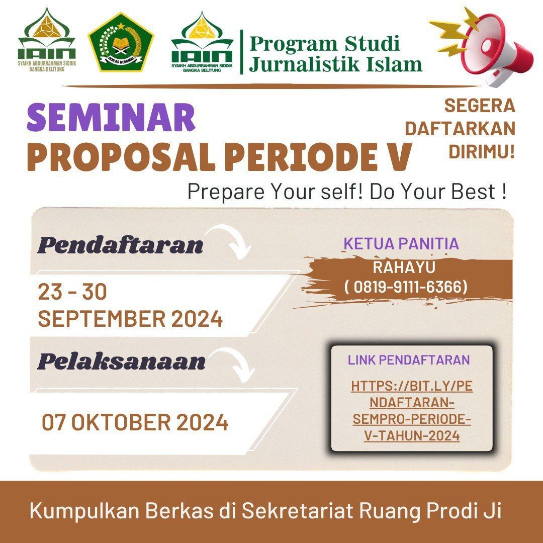 Pendaftaran Seminar Proposal ke-5 FDKI Tahun 2024