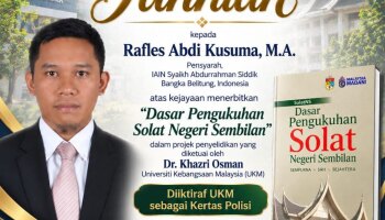 Dosen FDKI IAIN SAS Bangka Belitung Raffles Abdi Kusuma ambil bagian sebagai anggota dalam Penyusunan Dasar Pengukuhan Solat Negeri Sembilan
