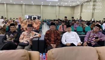 Kunjungan Menteri Agama RI dan Pembinaan ASN (Aparatur Sipil Negara) di Asrama Haji Kanwil Kemenag RI Bangka Belitung. Rusydi Sulaiman: Kehadiran Prof.Dr.KH.Nasaruddin Umar, M.A. Perkuat Silaturrahim