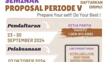 Pendaftaran Seminar Proposal ke-5 FDKI Tahun 2024