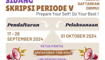 Pengumuman Sidang Skripsi Periode ke-5 FDKI Tahun 2024