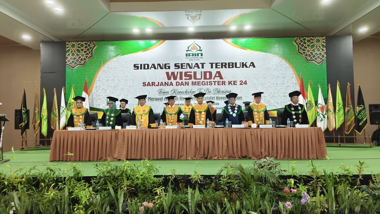 Wisuda Sarjana dan Magister ke-24 IAIN Syaikh Abdurrahman Siddik Bangka Belitung di Bangka City Hotel. Rusydi Sulaiman: Berpijak pada Sejarah Menuju PTKIN Unggul
